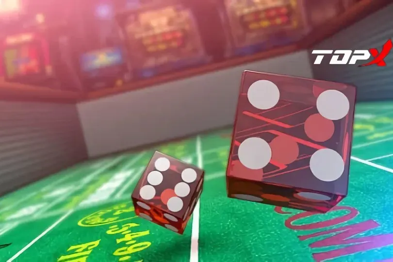 Dados sobre mesa de cassino, imagem da seção de pagamentos da TopX